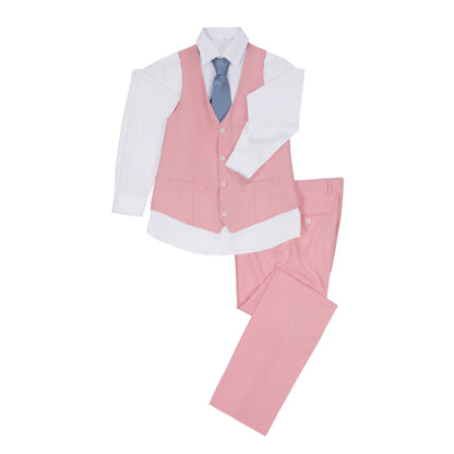 Pink Two Button Wedding 3 Pieces Slim Fit Men Suits Yuanlu