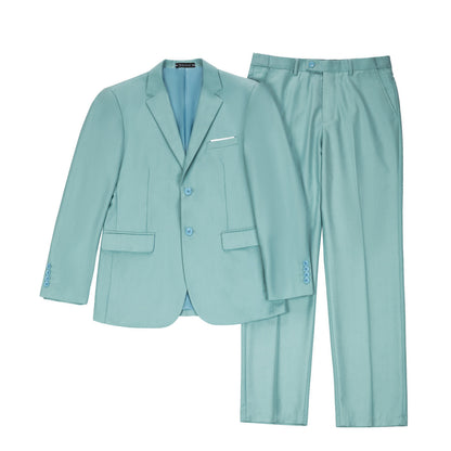 Mint Green Two Button Wedding 2 Pieces Men's Suits Jacket+Pants Yuanlu