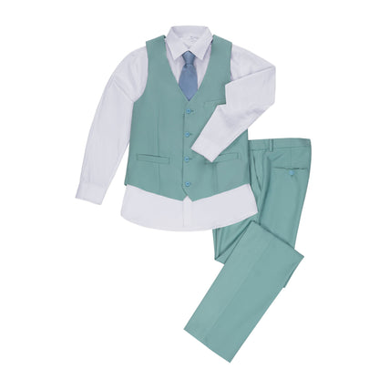 Mint Green Two Button Wedding 3 Pieces Slim Fit Men Suits Yuanlu