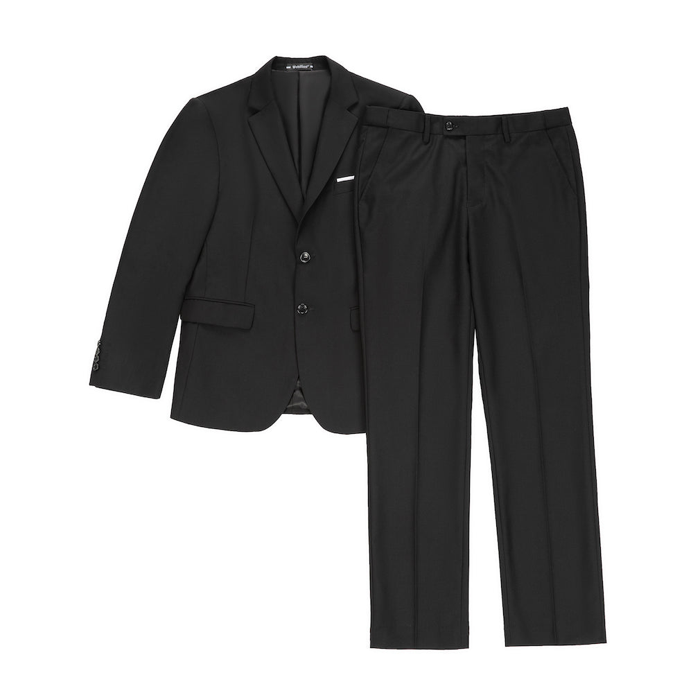 Black Two Button Wedding 2 Pieces Men's Suits Jacket+Pants Yuanlu