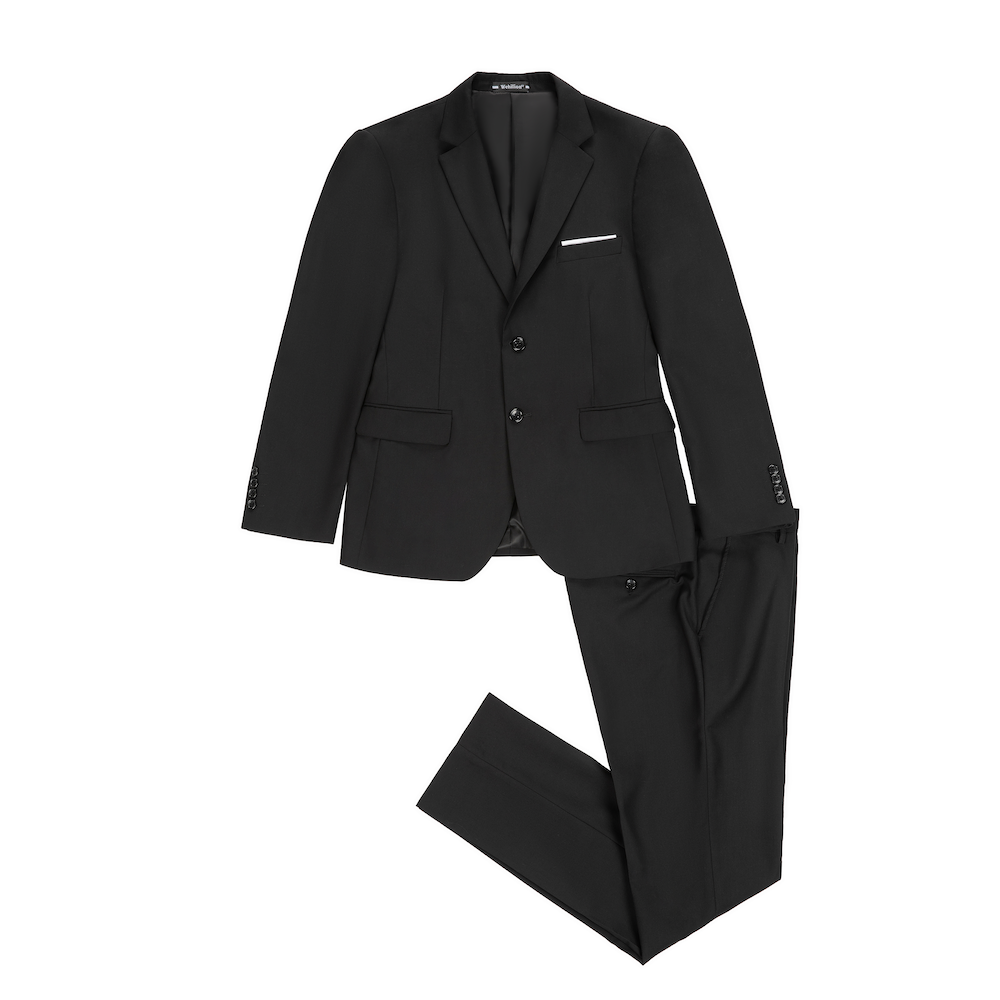 Black Two Button Wedding 2 Pieces Men's Suits Jacket+Pants Yuanlu