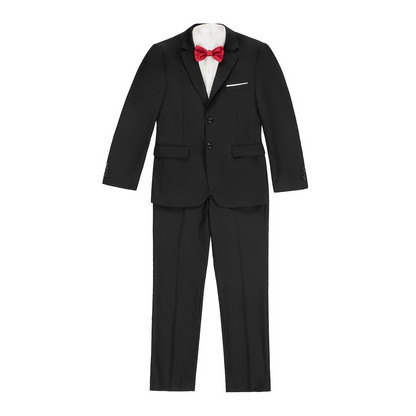 Black Two Button Wedding 3 Pieces Slim Fit Men Suits Yuanlu