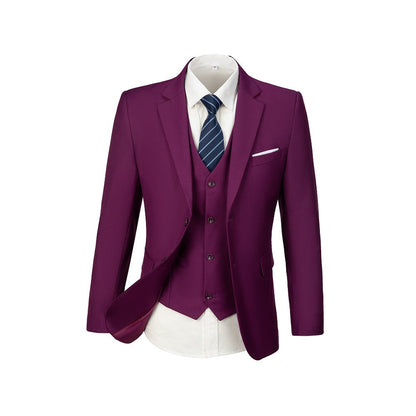 Purple Men's Two Button Blazer for Party, Wedding and Business Yuanlu