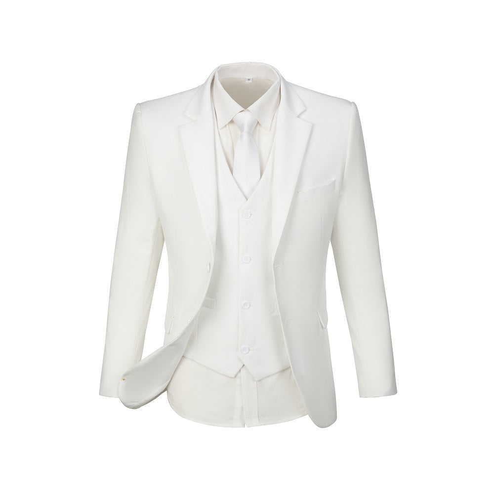 Ivory Men's Two Button Blazer for Party, Wedding and Business Yuanlu