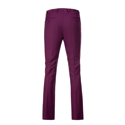 Purple Men's Pants for Party, Wedding and Business Yuanlu