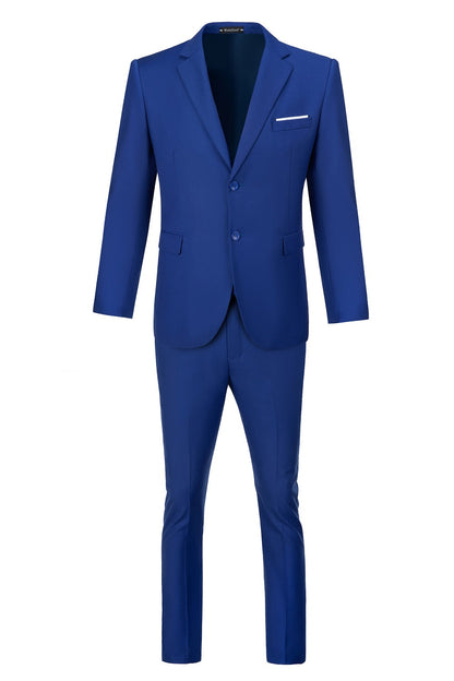 Royal Blue Two Button Wedding 3 Pieces Men Suits Yuanlu