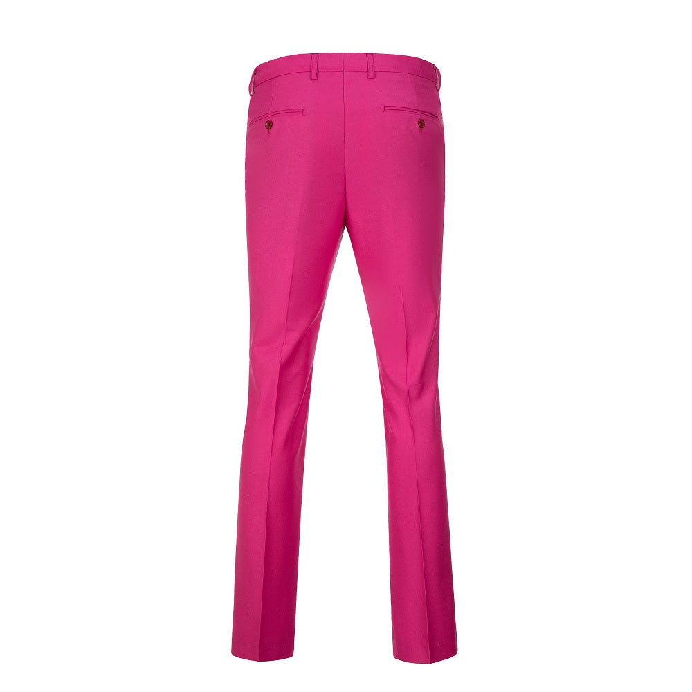 Fuchsia Men's Pants for Party, Wedding and Business Yuanlu