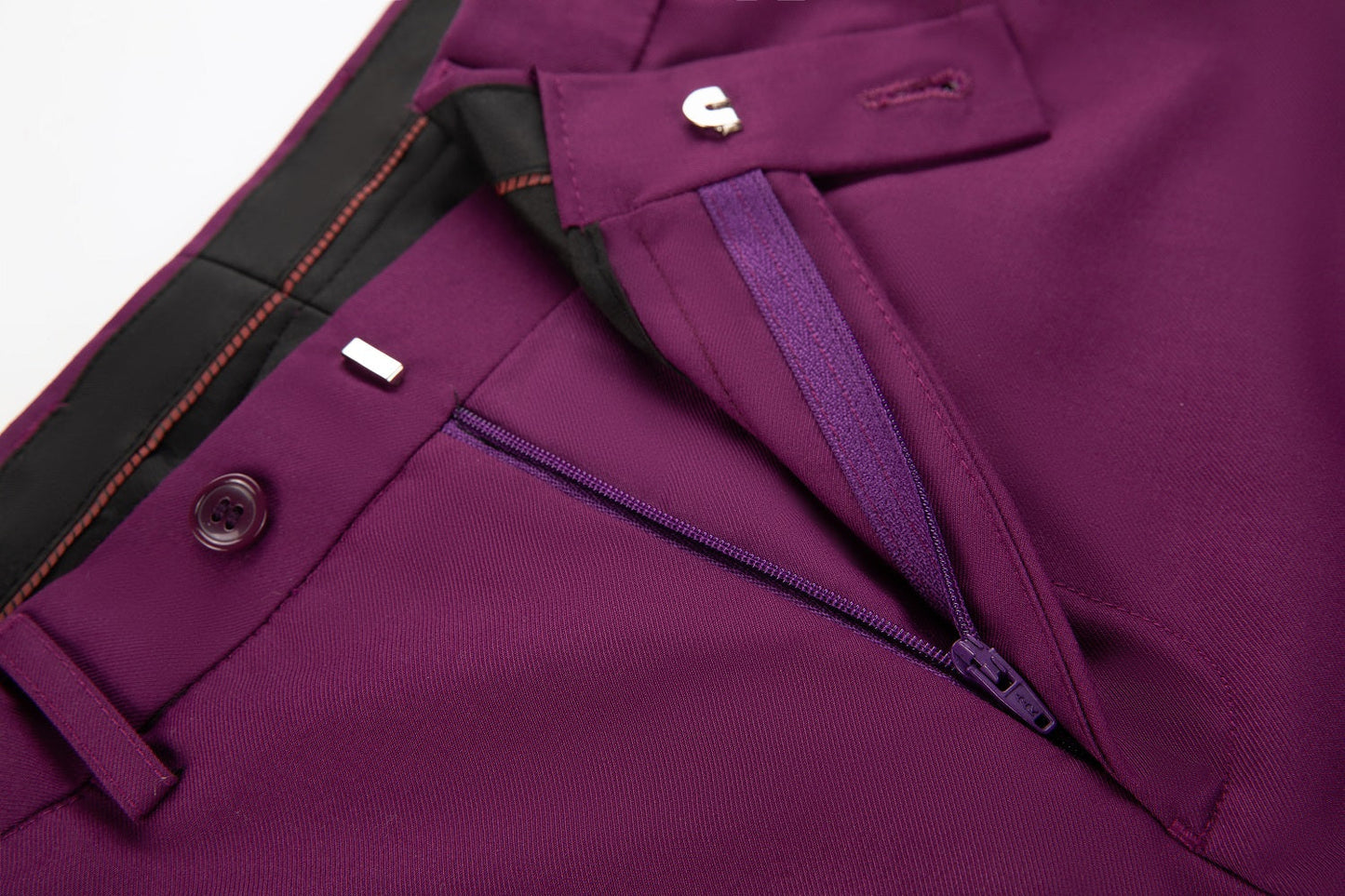 Purple Men's Pants for Party, Wedding and Business Yuanlu