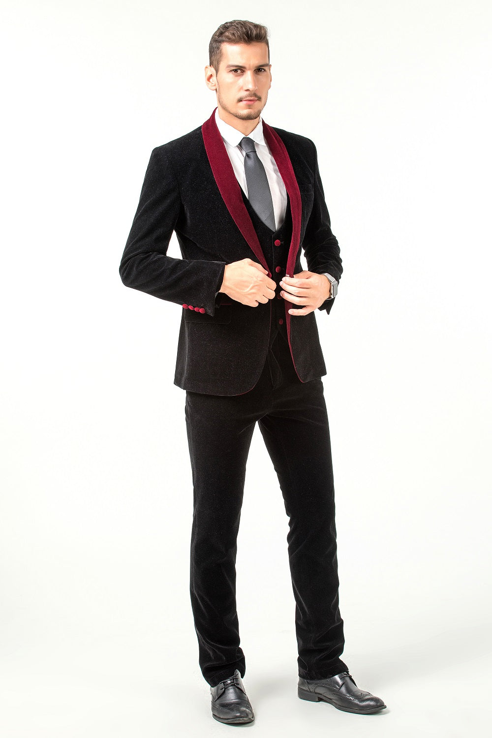 Velvet 3 Piece Men's Formal Suits(MORE COLORS+) Yuanlu