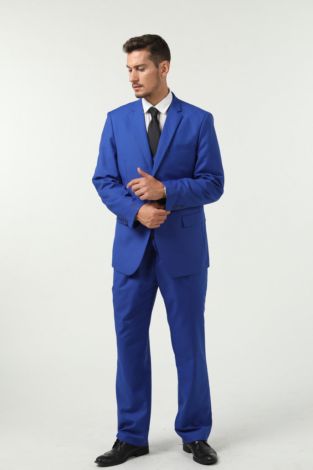 Royal Blue Two Button Wedding 3 Pieces Men Suits Yuanlu