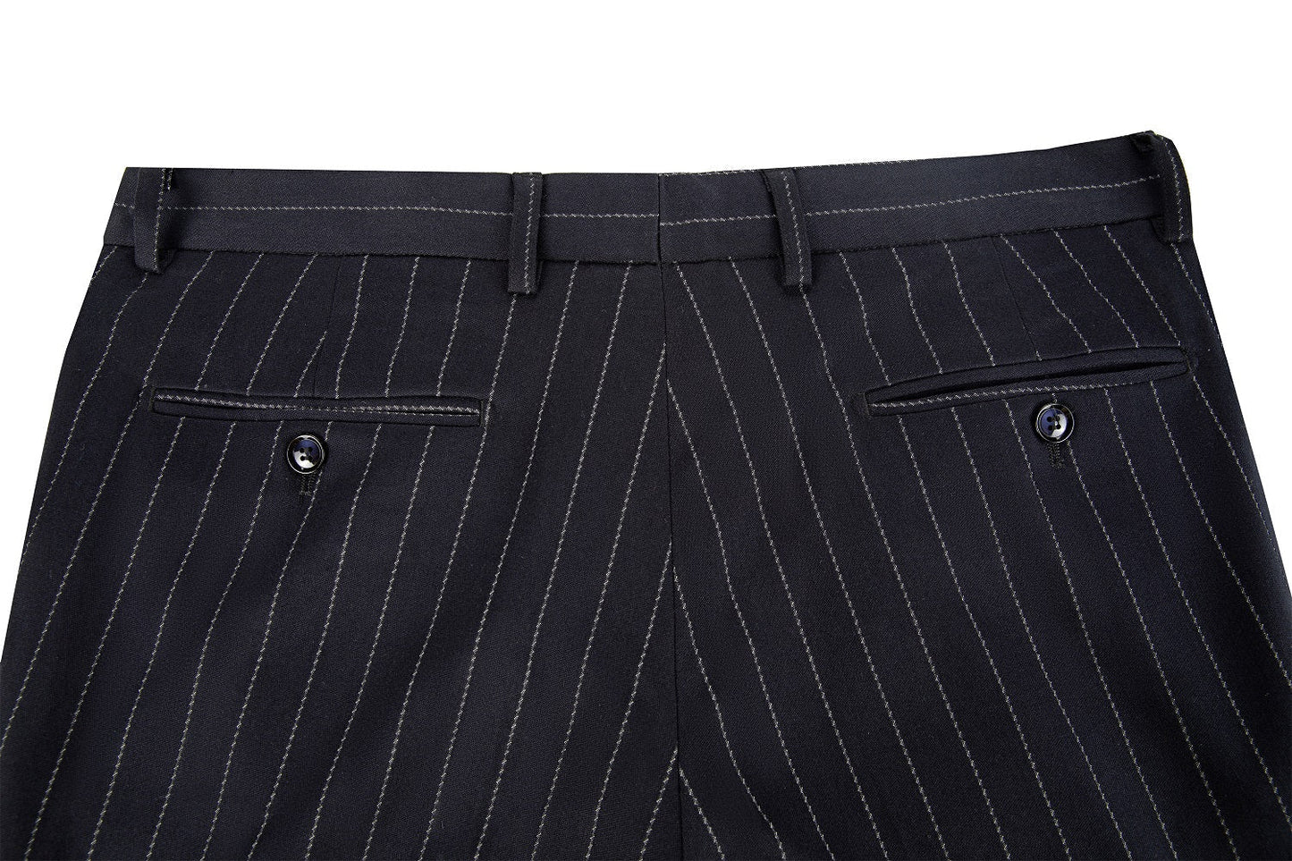 Navy Stripe Men's Pants for Party, Wedding and Business Yuanlu