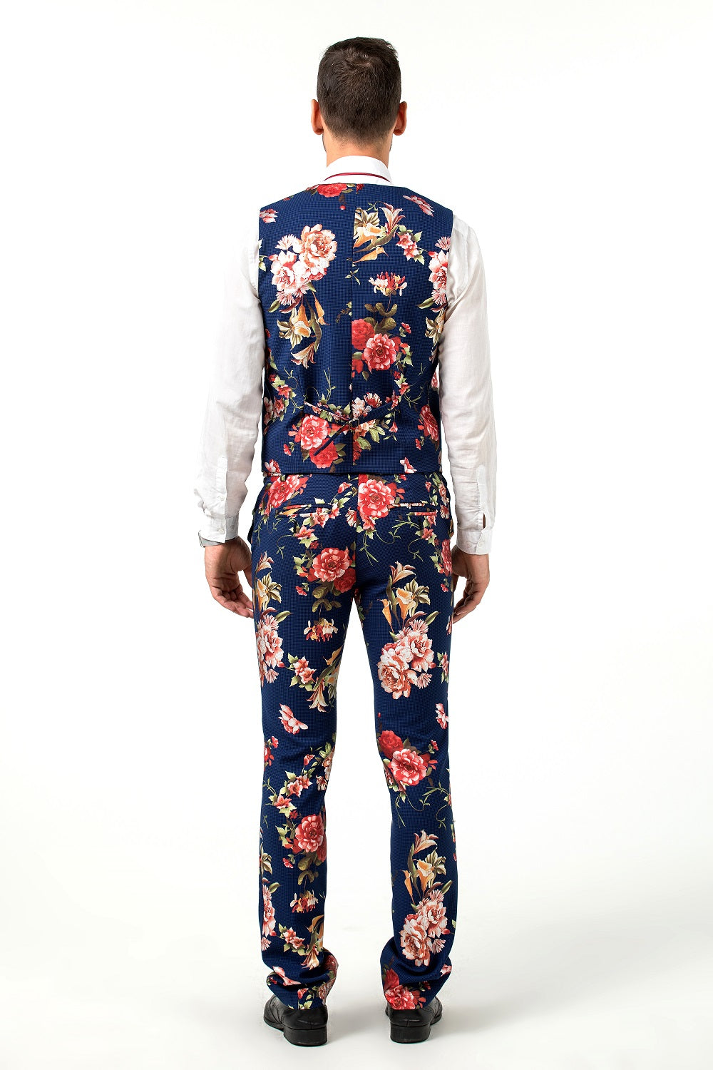 New Arrival Royal Blue Unique Patterned Party Banquet 3 Piece Men Suits Yuanlu