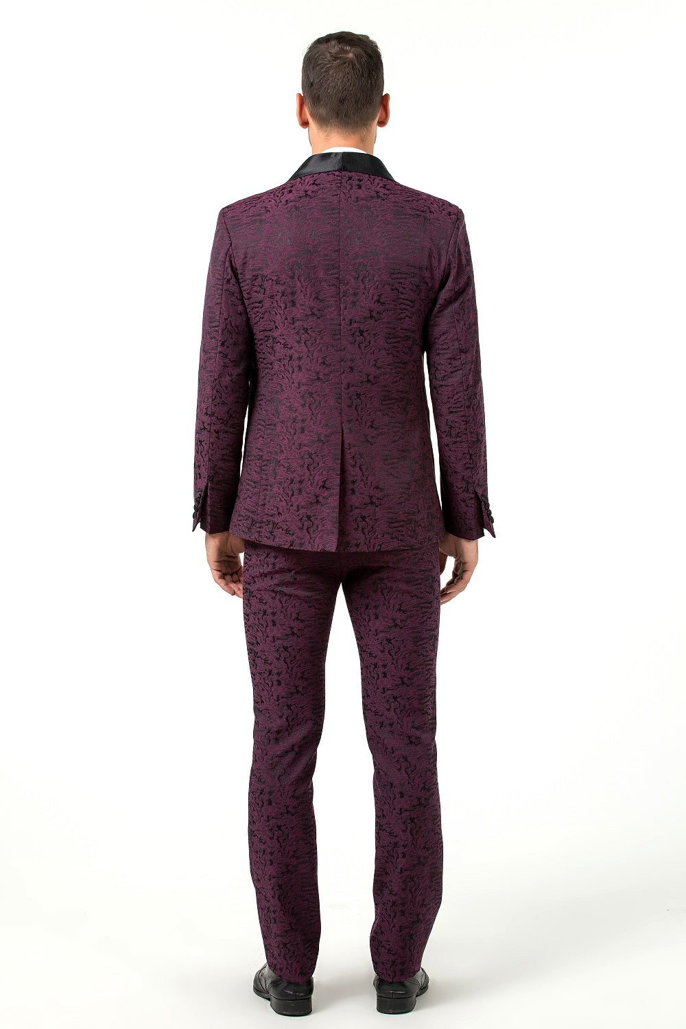 New Arrival Purple Unique Patterned Party Banquet 3 Piece Men Suits Yuanlu