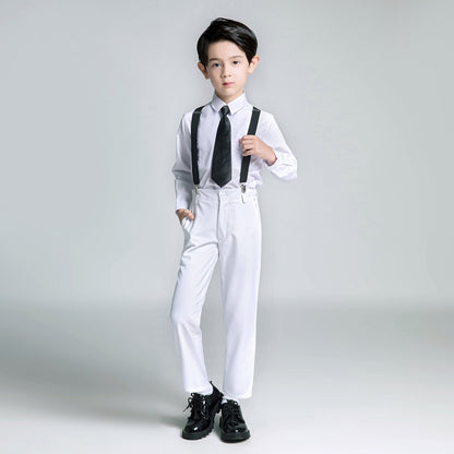 White Tuxedo 5 Piece Boys Suits Yuanlu