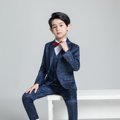 Unique Design Slim Fit Modern 5 Piece Boys Suits Yuanlu