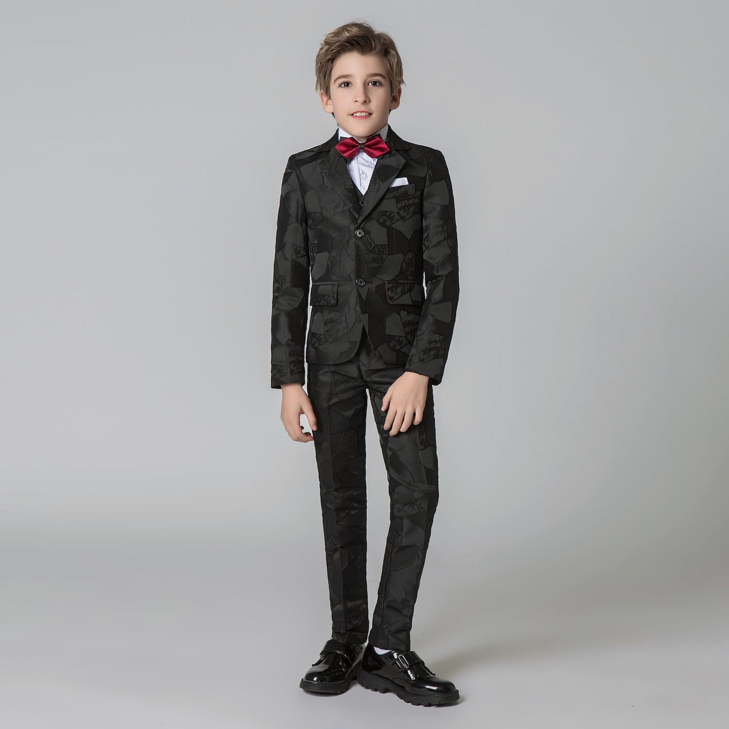 Unique Design Slim Fit Modern 5 Piece Boys Suits Yuanlu