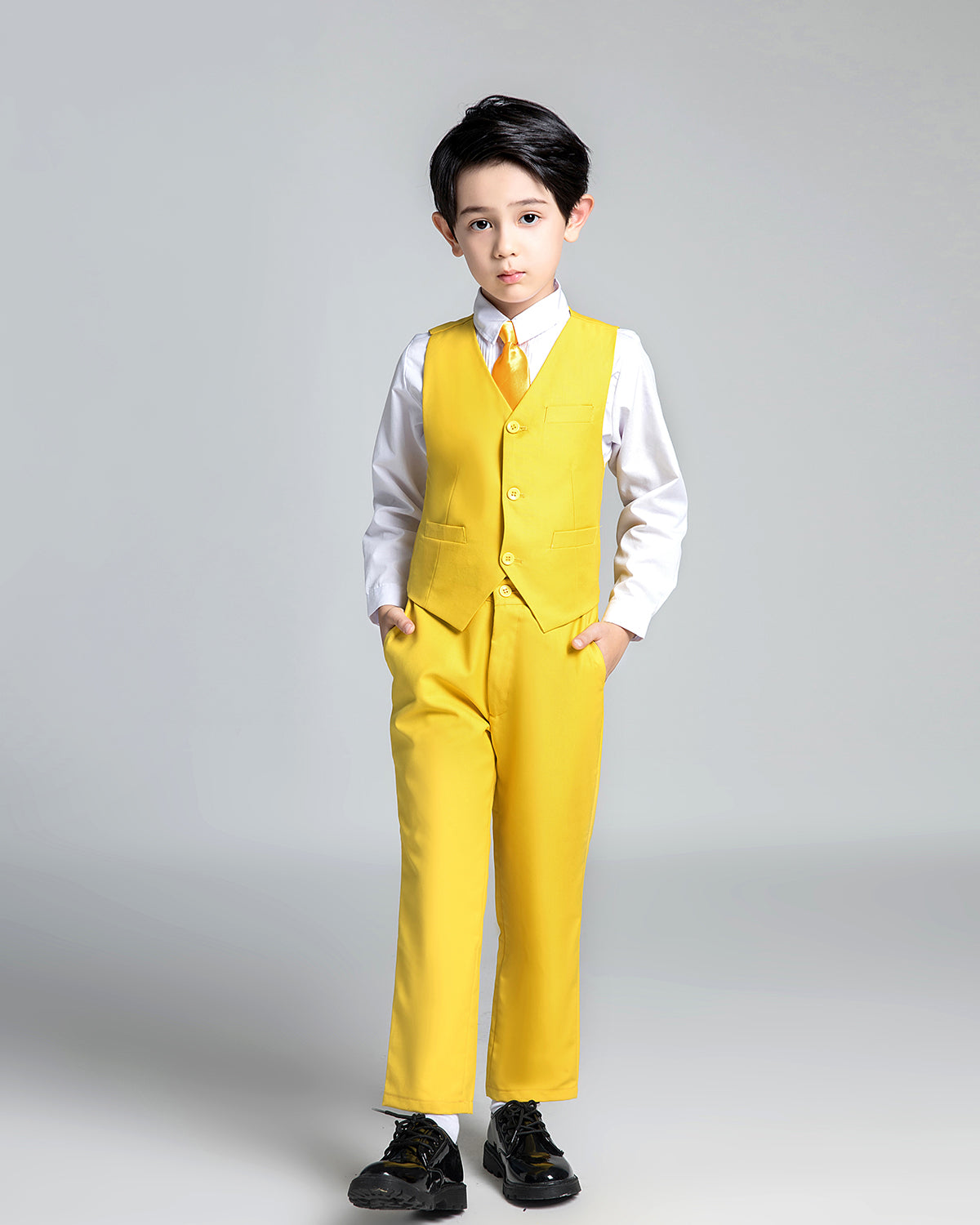 Yellow Popular Suits 5 Piece Boys Suits Yuanlu