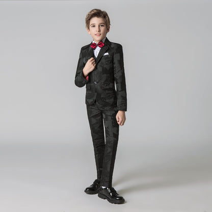 Unique Design Slim Fit Modern 5 Piece Boys Suits Yuanlu