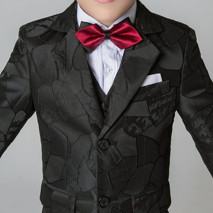 Unique Design Slim Fit Modern 5 Piece Boys Suits Yuanlu