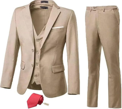 Two Button Wedding 3 Pieces Slim Fit Men Suits (MORE COLORS+) Yuanlu