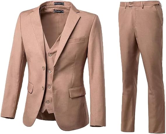 Two Button Wedding 3 Pieces Slim Fit Men Suits (MORE COLORS+) Yuanlu