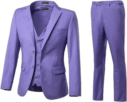 Two Button Wedding 3 Pieces Slim Fit Men Suits (MORE COLORS+) Yuanlu