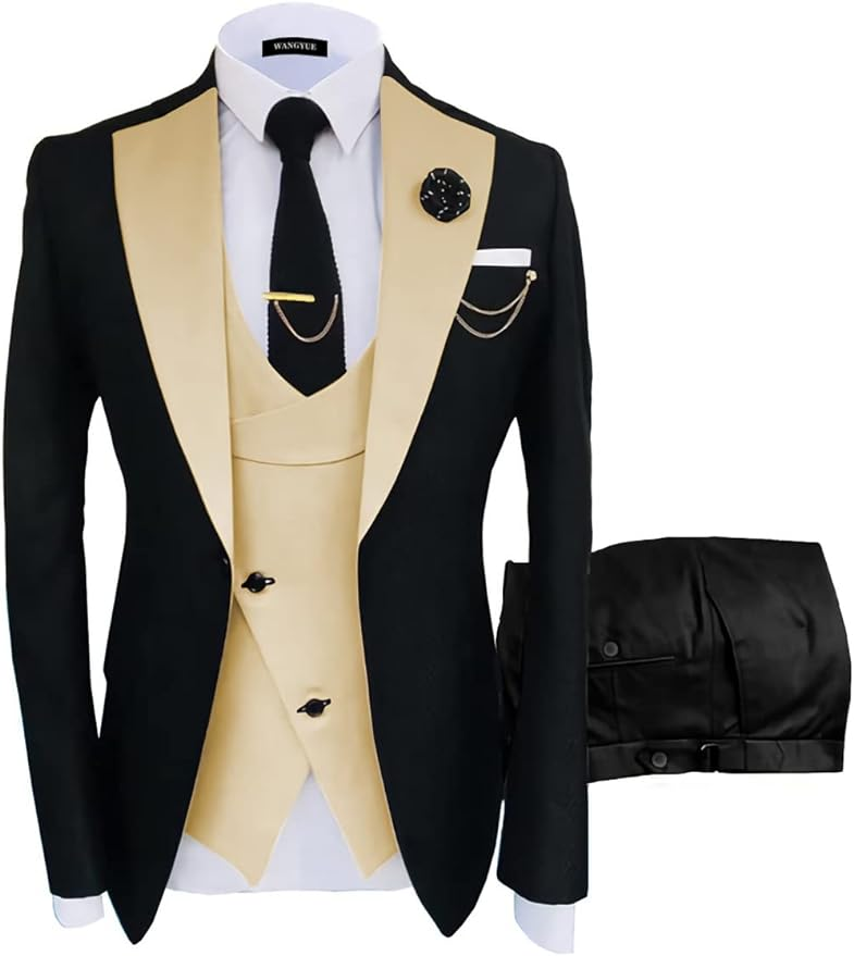 Fashion Slim Fit Wedding Prom 3 Piece Mens Suits Yuanlu