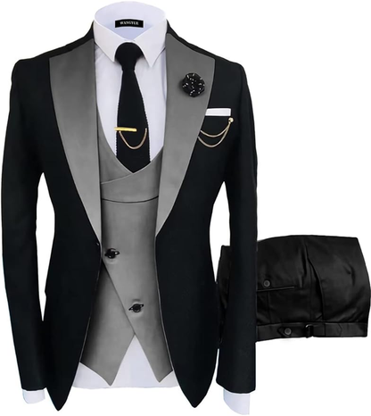 Fashion Slim Fit Wedding Prom 3 Piece Mens Suits Yuanlu