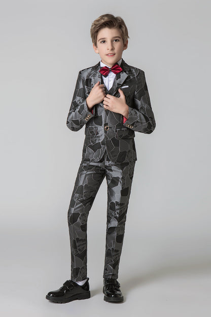 Unique Design Slim Fit Modern 5 Piece Boys Suits Yuanlu