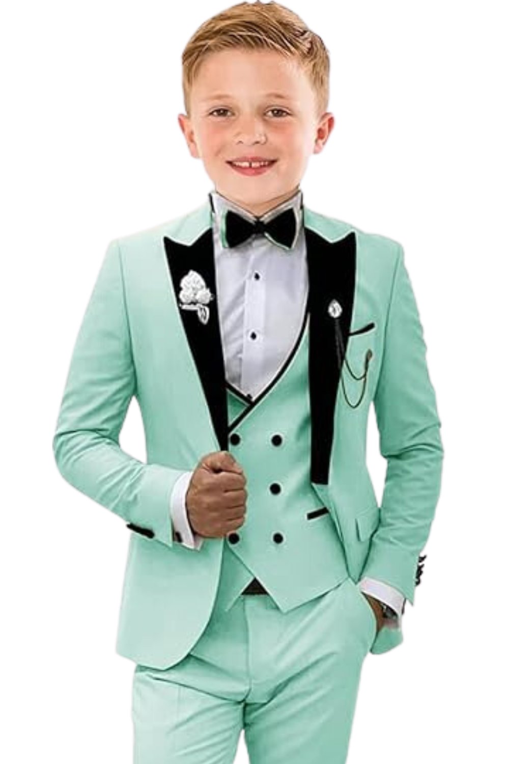 Formal Suit for Boys Slim Fit 4 Pieces Set Boys Tuxedo Suit Kids Wedding Outfit Lycody