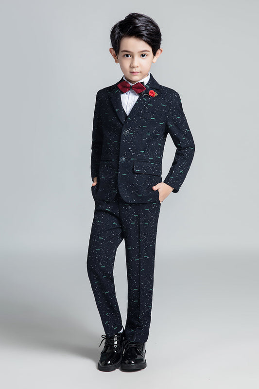 Unique Design Slim Fit Modern 5 Piece Boys Suits Yuanlu