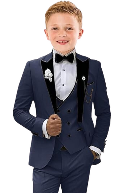 Formal Suit for Boys Slim Fit 4 Pieces Set Boys Tuxedo Suit Kids Wedding Outfit Lycody