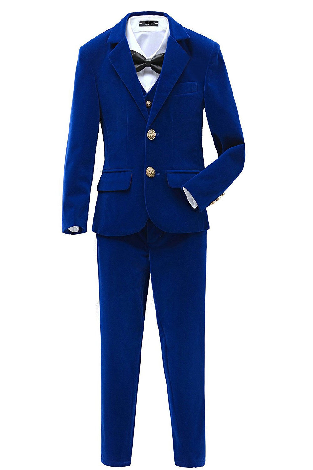 Royal Blue Velvet 5 Piece Boy's Formal Boys Suits Yuanlu