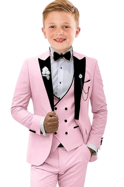 Formal Suit for Boys Slim Fit 4 Pieces Set Boys Tuxedo Suit Kids Wedding Outfit Lycody