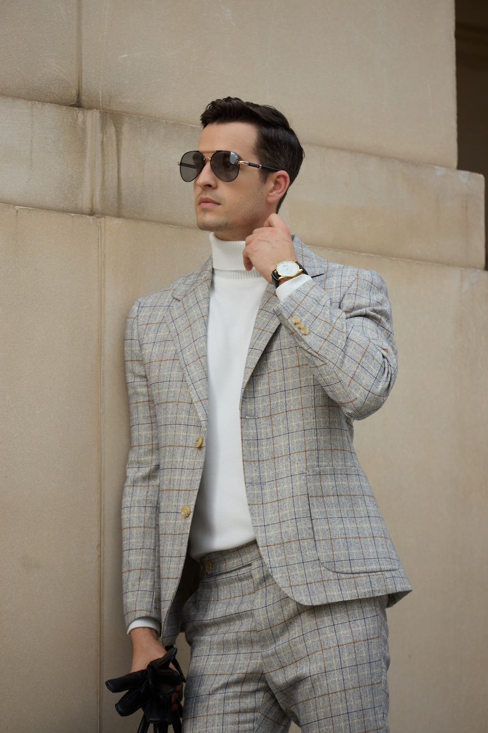 Plaid Unique Design 2 Pieces Men's Suits 2793 Wehilion