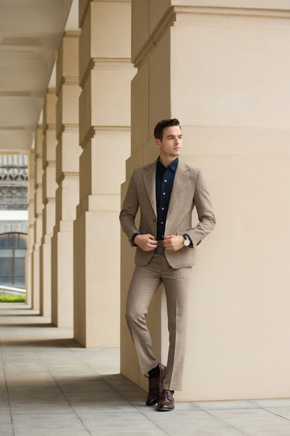 Retro Tweed Herringbone 2 Pieces Mens Suits 2785 Wehilion