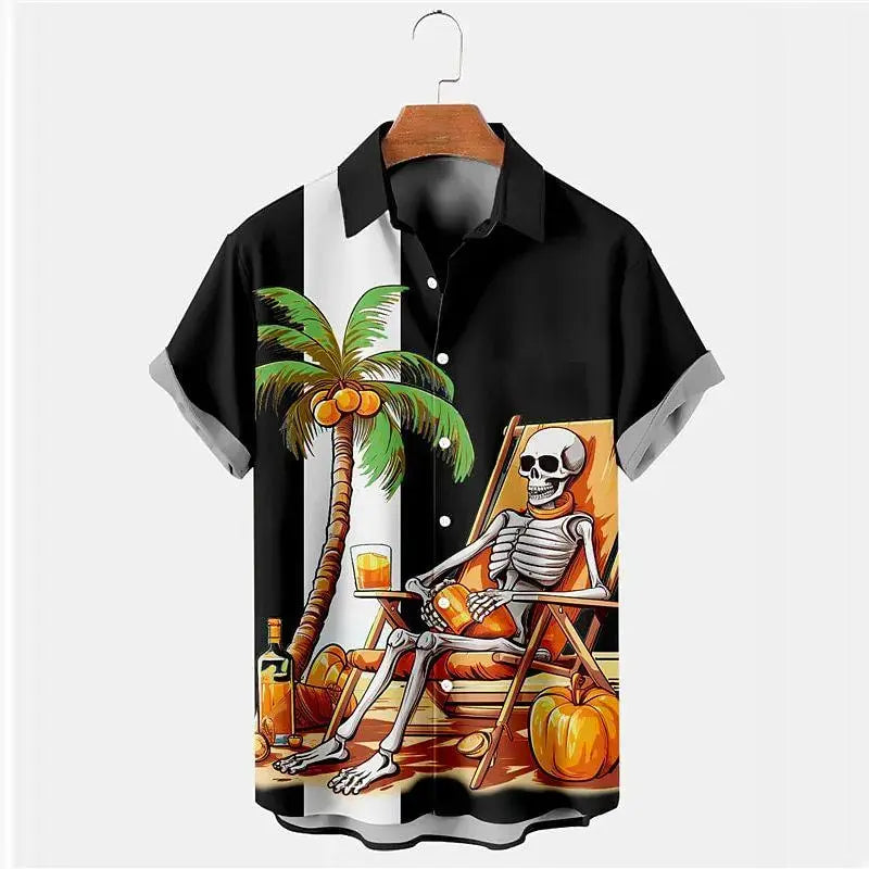 Skull Classic T-Shirt Party Outdoor Short Sleeve Shirt - New Stock! Yuanlu