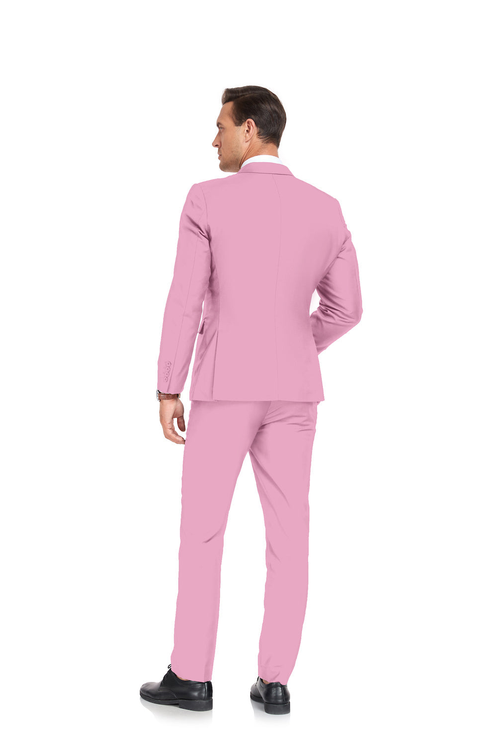 Pink Two Button 2 Pieces Men's Suits Jacket+Pants Wehilion