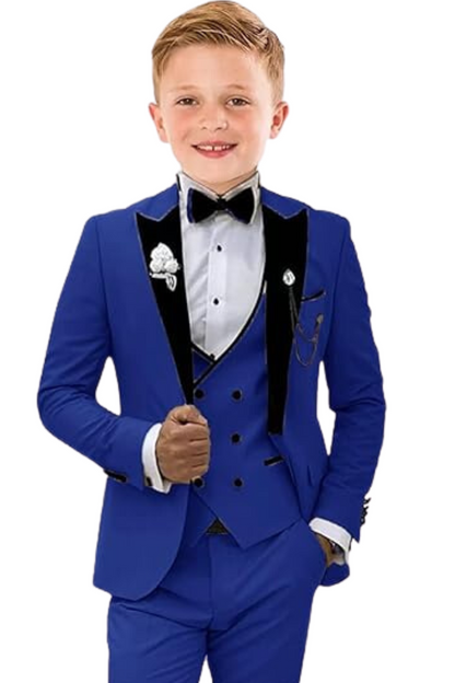 Formal Suit for Boys Slim Fit 4 Pieces Set Boys Tuxedo Suit Kids Wedding Outfit Lycody