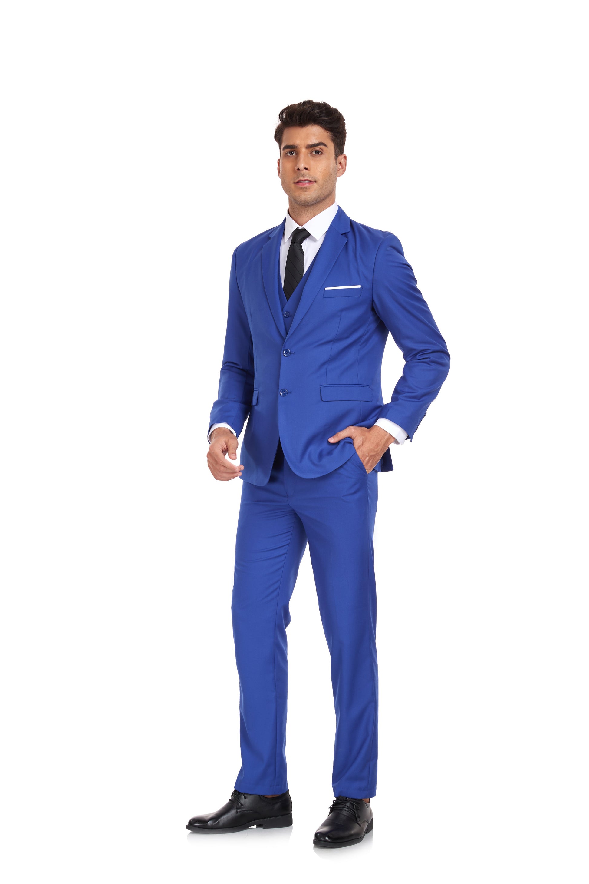 Royal Blue Gentleman's Groomsmen Party Business Banquet 3 Piece Men Suits Yuanlu