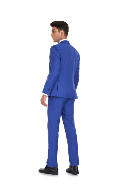 Royal Blue Gentleman's Groomsmen Party Business Banquet 3 Piece Men Suits Yuanlu