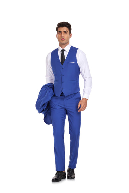 Royal Blue Gentleman's Groomsmen Party Business Banquet 3 Piece Men Suits Yuanlu