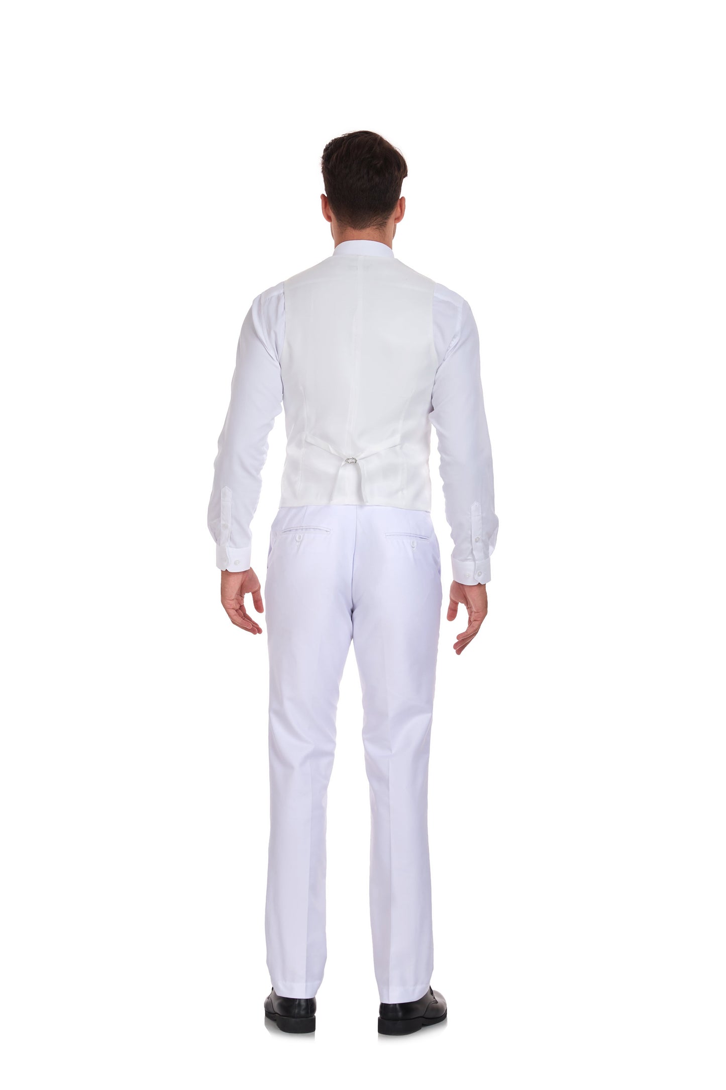 White Gentleman's Groomsmen Party Business Banquet 3 Piece Men Suits Yuanlu