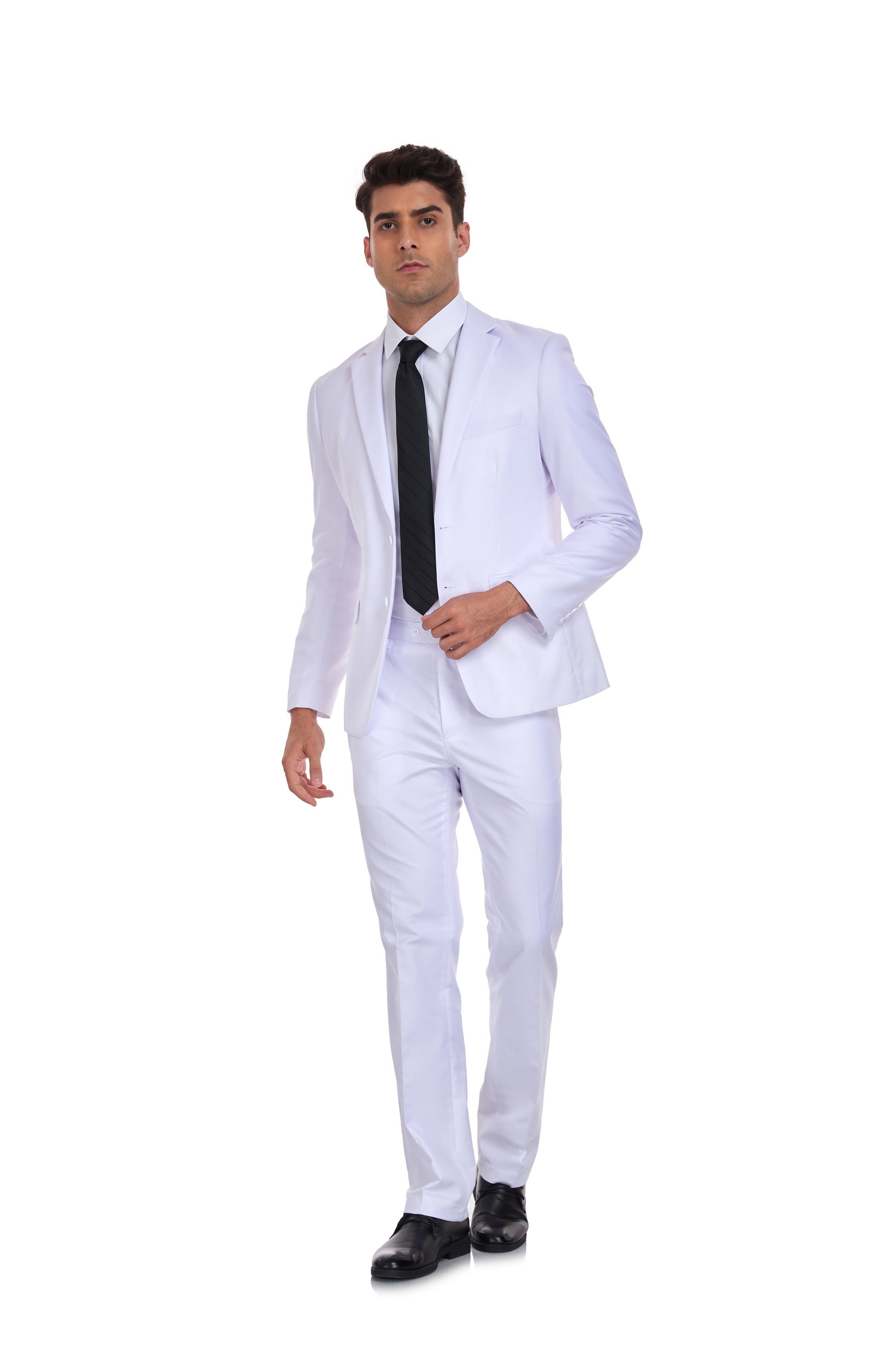 White Gentleman's Groomsmen Party Business Banquet 3 Piece Men Suits Yuanlu