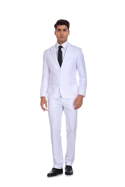 White Gentleman's Groomsmen Party Business Banquet 3 Piece Men Suits Yuanlu