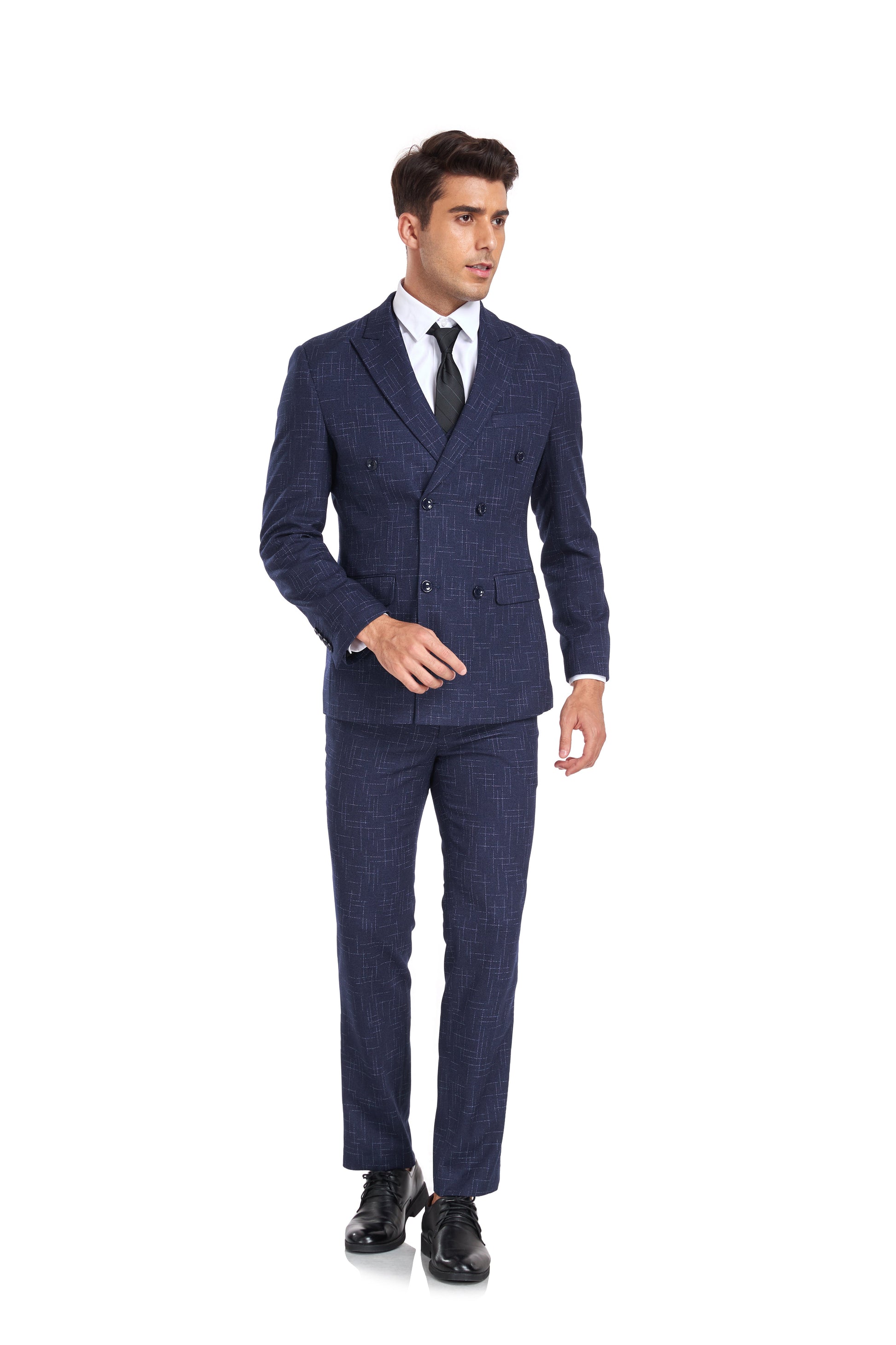 Plaid Men's 3 Piece Slim Fit Suit Set (MORE COLORS+) Yuanlu