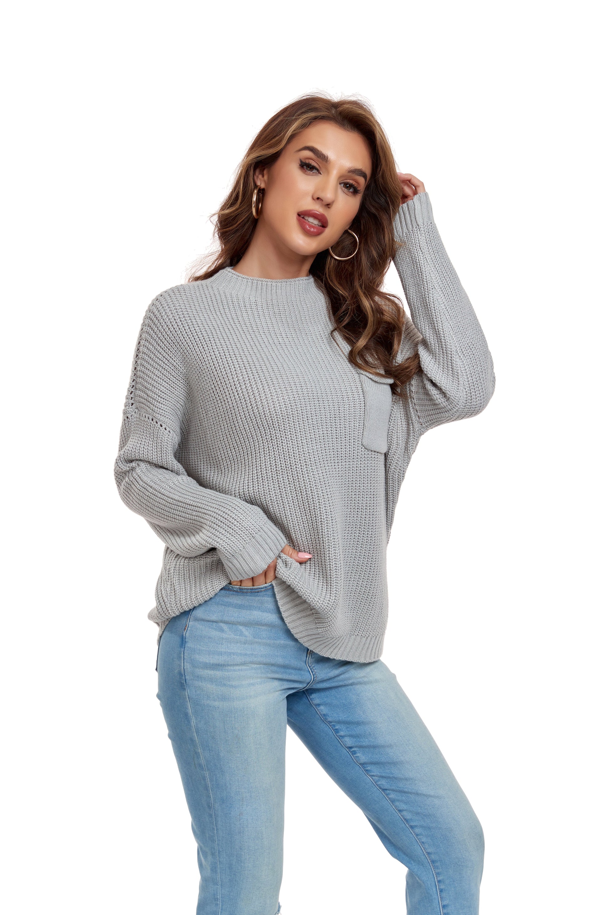 New Women's Batwing Sleeve Turtleneck Sweater Yuanlu