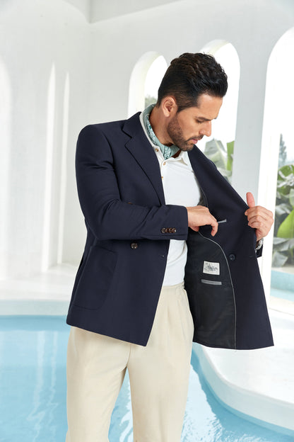 Designer Style New Men's Double Breasted Blazer Wehilion