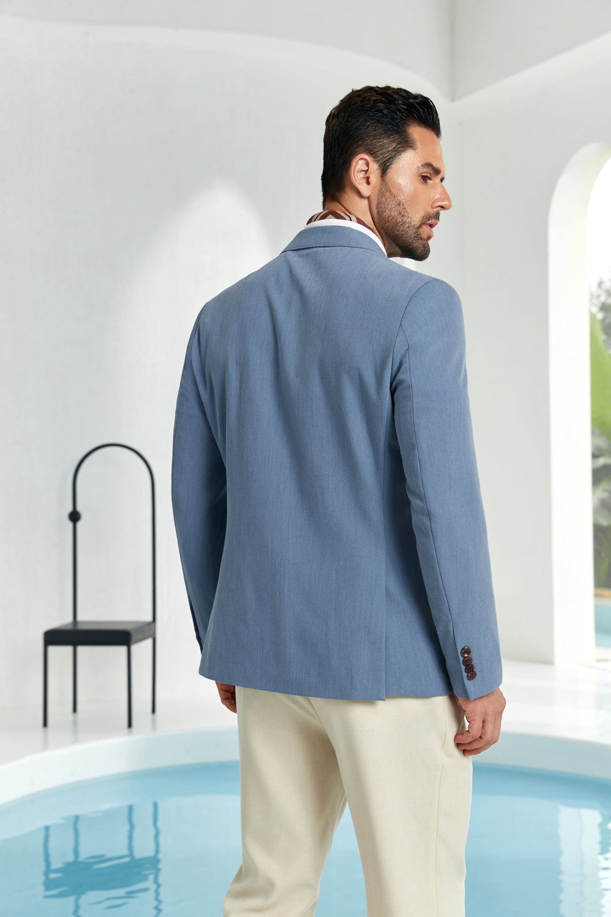 Designer Style New Men's Double Breasted Blazer Wehilion