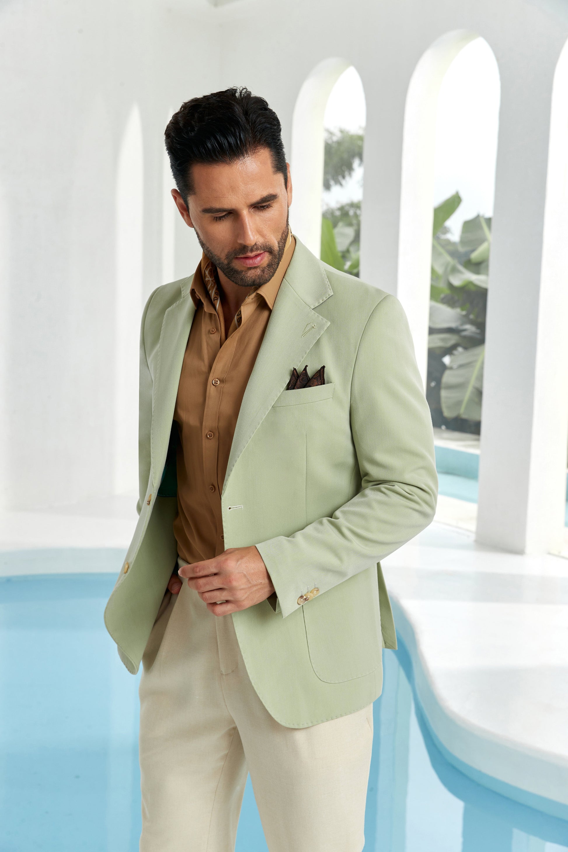 Designer Style New Men's Two Button Blazer Wehilion